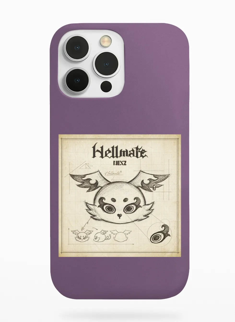 Nexz Hellmate Phone Case - Plum, Apple iPhone 18
