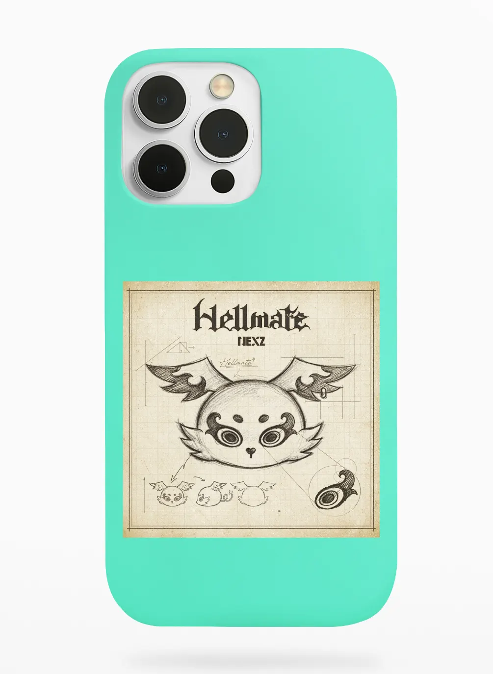 Nexz Hellmate Phone Case - Turquoise, Apple iPhone 18