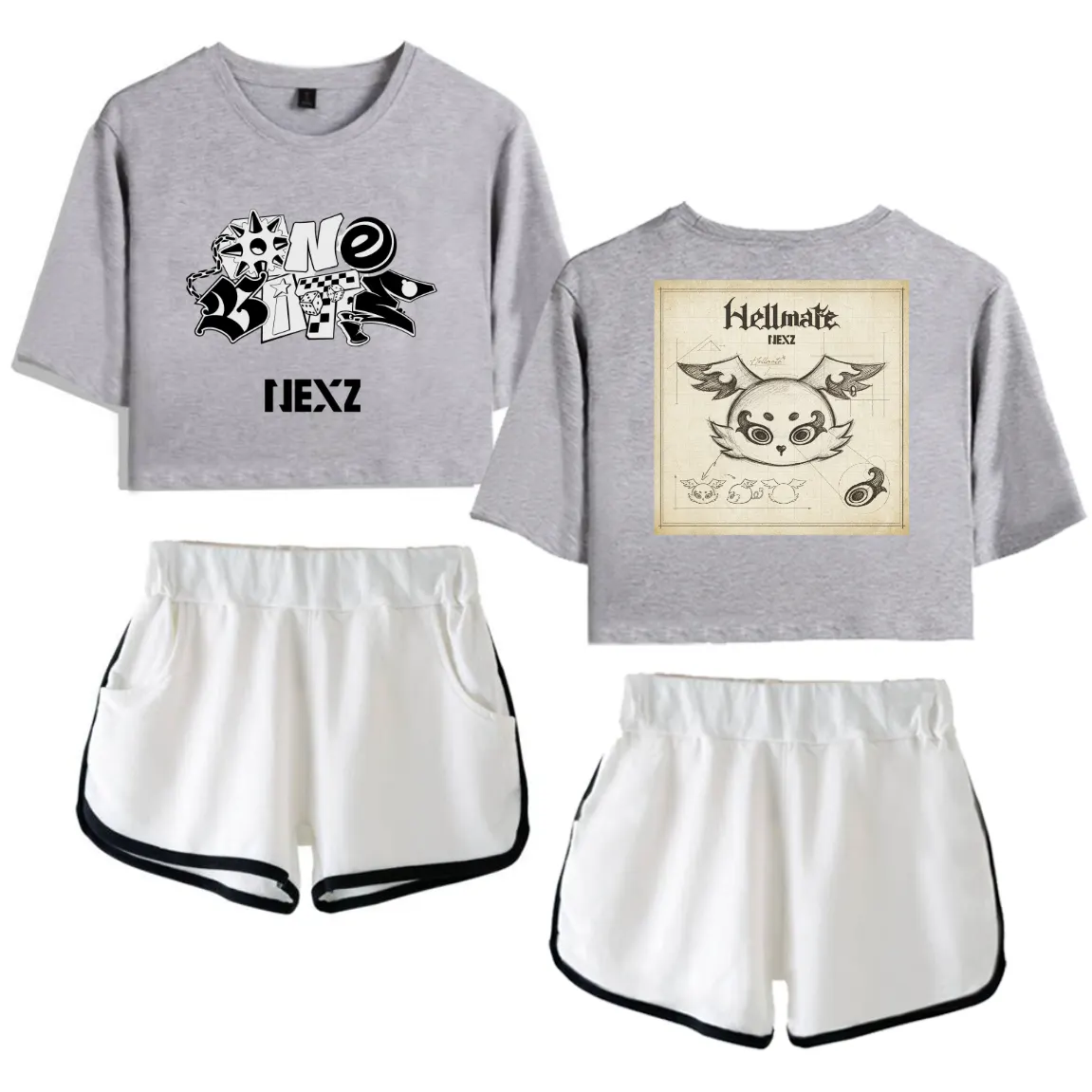 Nexz Hellmate Tracksuit - Gray-White