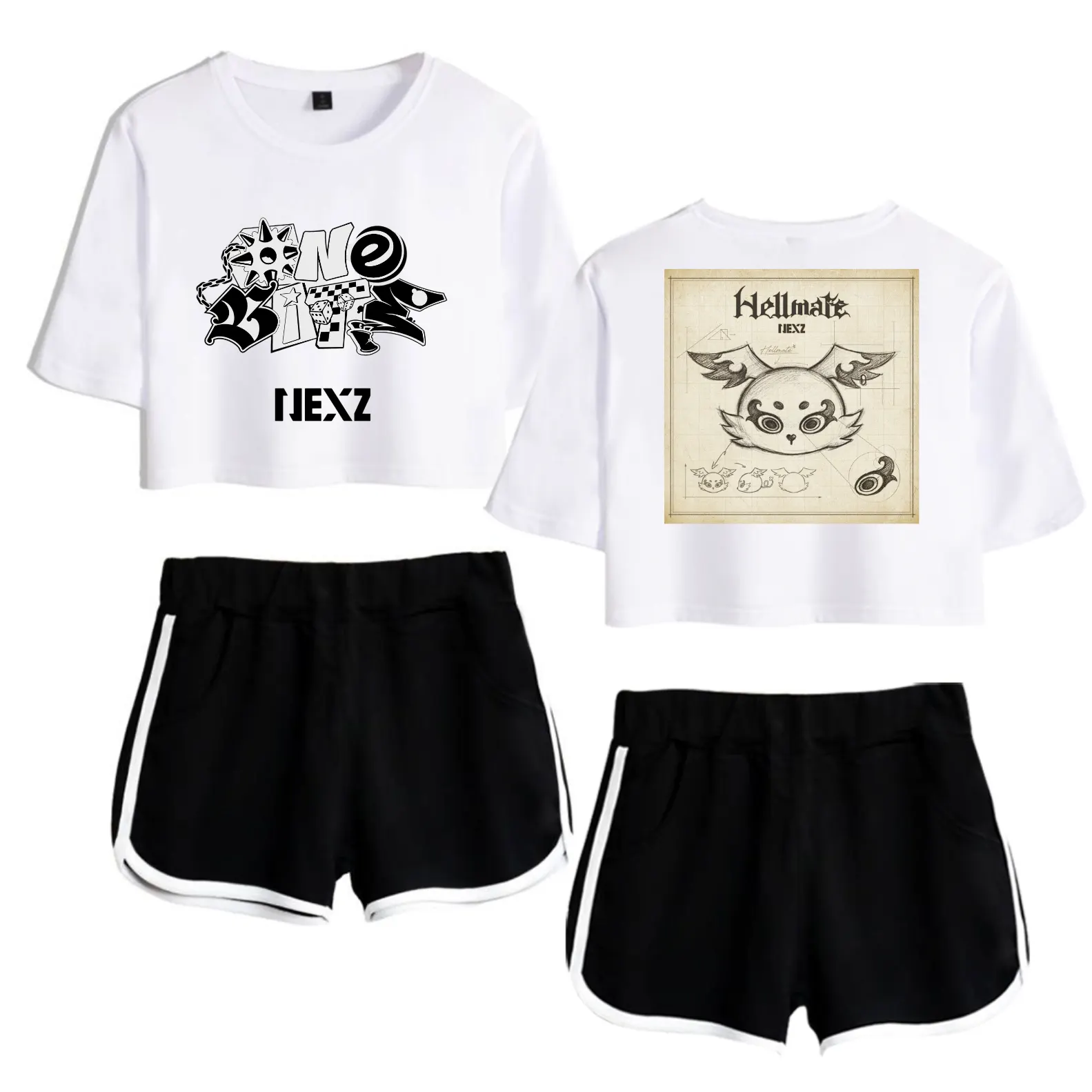 Nexz Hellmate Tracksuit - White-Black
