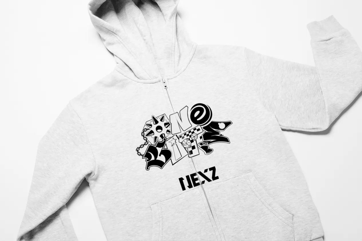Nexz Hellmate Zip Hoodie - White