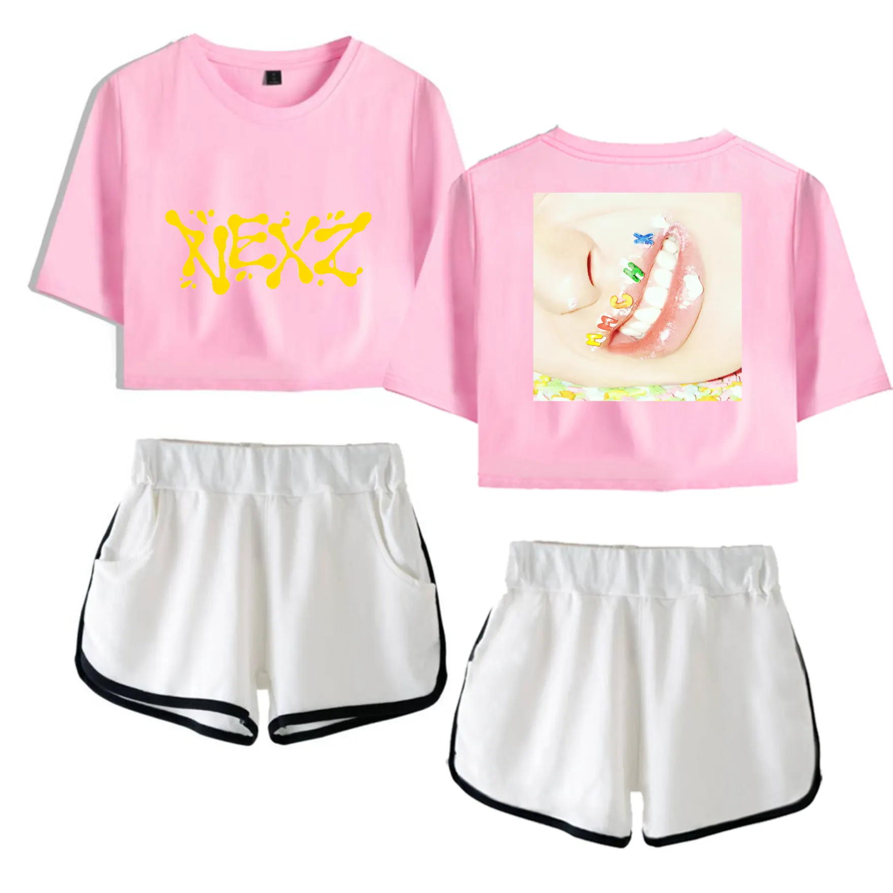 Nexz Mmchk Tracksuit - Pink-White