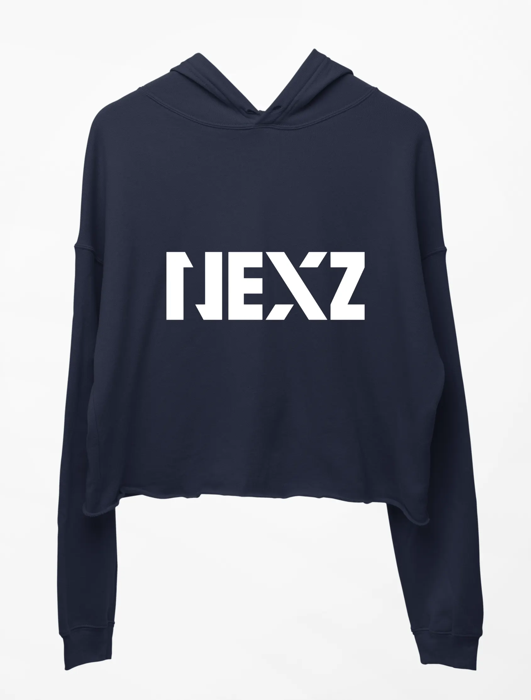 Nexz O-Rly? Cropped Hoodie - Blue