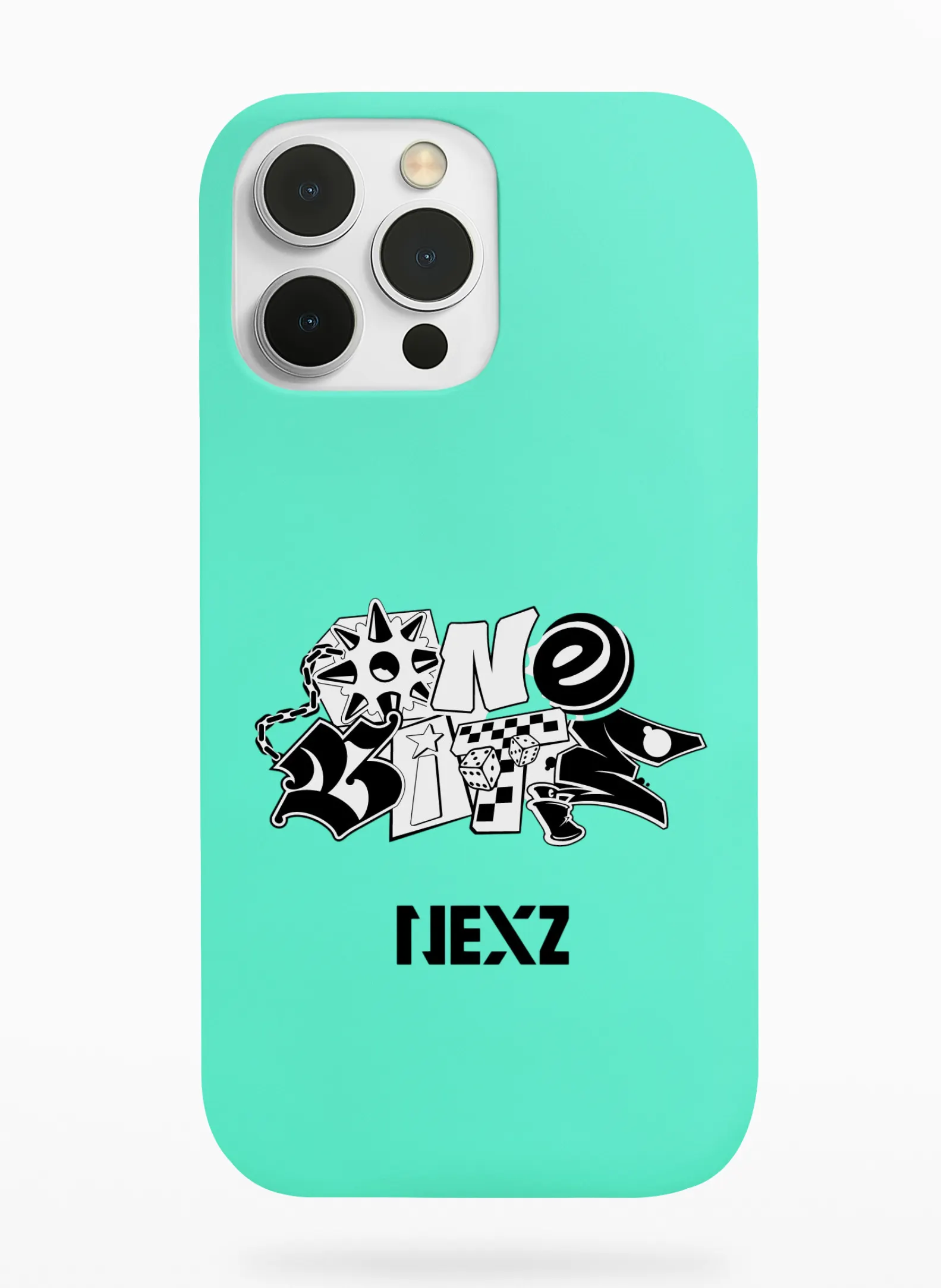 Nexz One Bite Phone Case - Turquoise, Apple iPhone 18