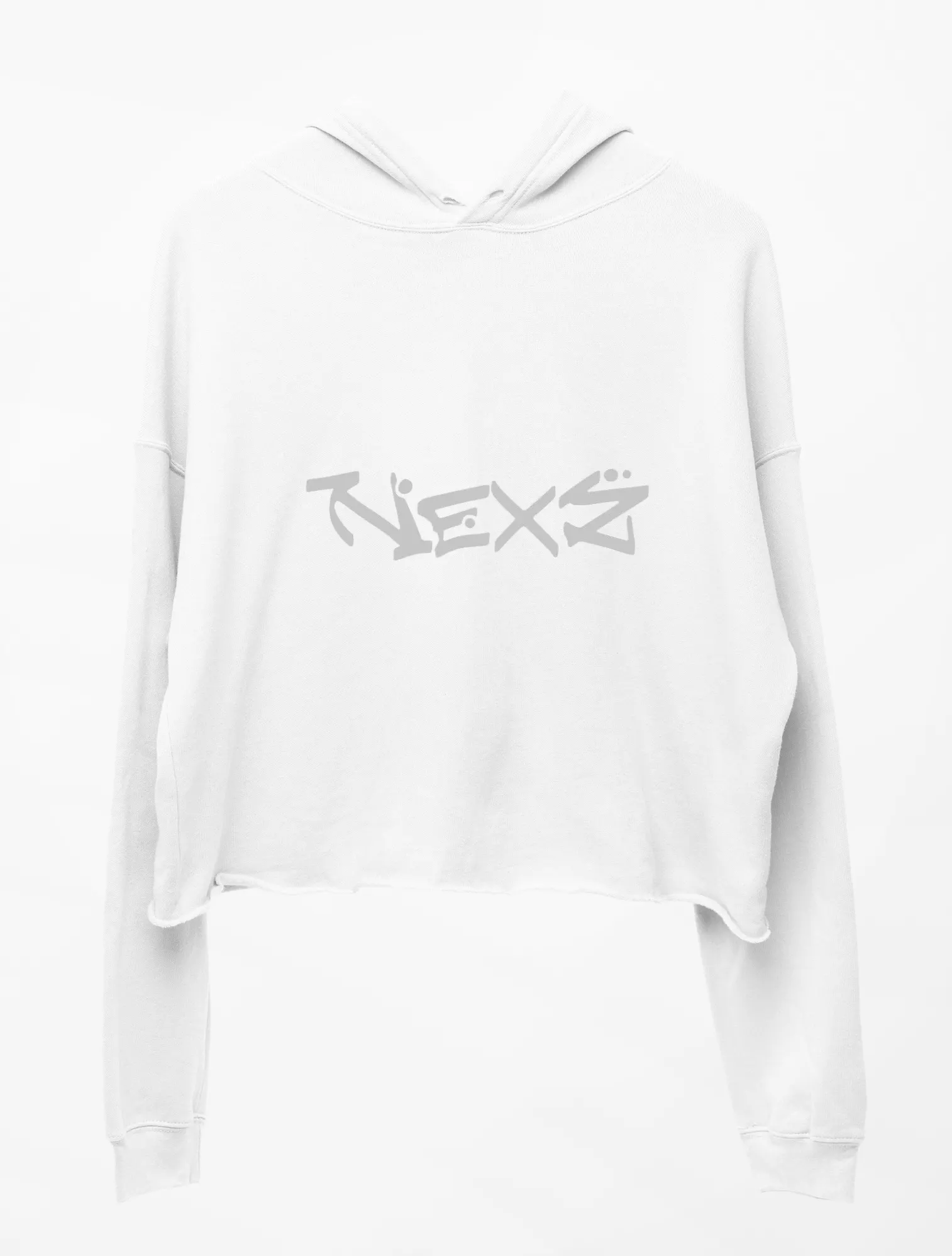 Nexz Saucin' Cropped Hoodie - White