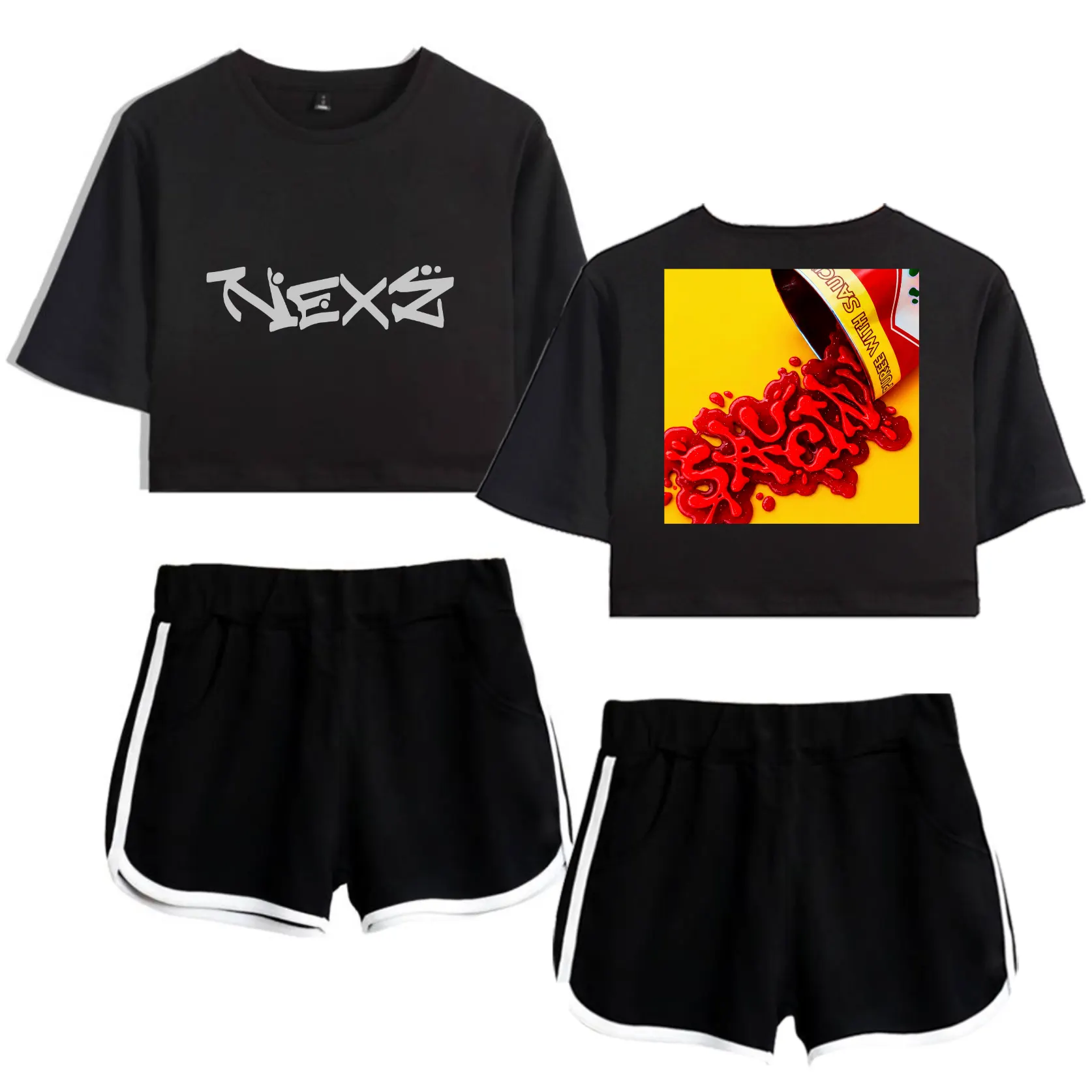 Nexz Saucin' Tracksuit - Black-Black