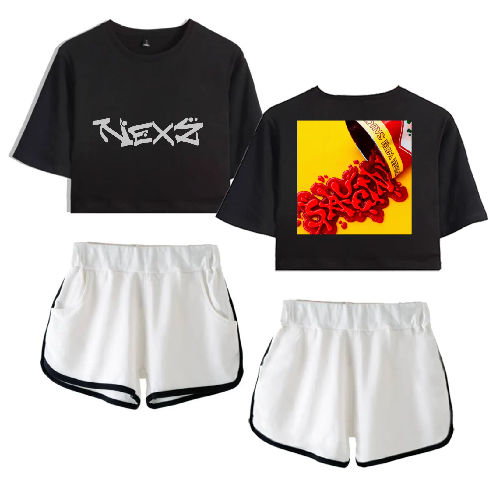 Nexz Saucin' Tracksuit - Black-White