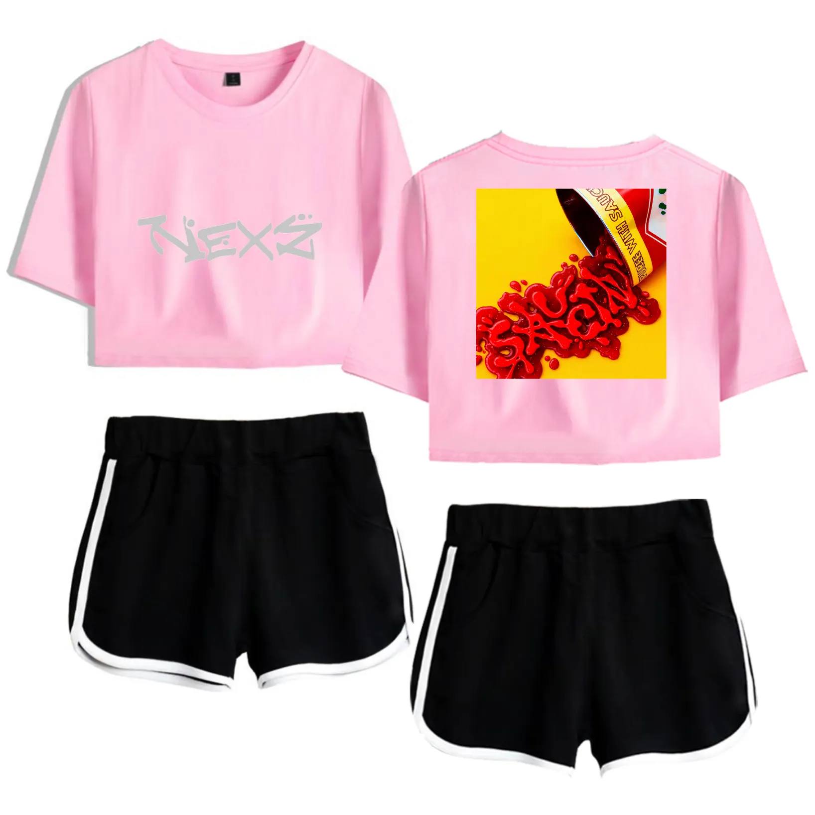 Nexz Saucin' Tracksuit - Pink-Black